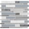 Msi Harlow Interlocking SAMPLE Glass Stone Metal Mesh-Mounted Mosaic Tile ZOR-MD-0189-SAM - alternate 1
